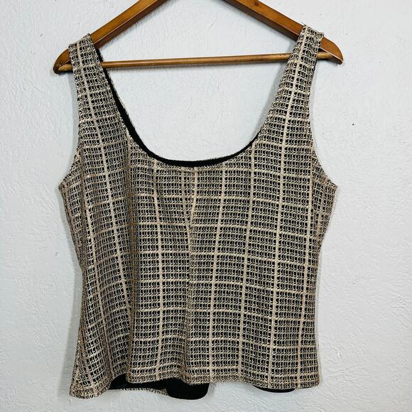 JS Collections Gold Lame Tank and Jacket Set - L - Picture 4 of 6